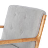 Upholstered Armchair Linen Sofa Couch Wood Frame Chair Matched Table Living Room