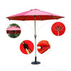 2.7M Round Garden Parasol Sun Shade Patio Outdoor Umbrella with Crank Tilt &Base