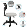 Armless Mesh Office Chair Mid-Back Adjustable Desk Swivel Chair Padded Seat New