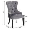 Studded Velvet Padded Dining Chair Knocker Ring Back Seat Kitchen Dining Room