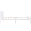 3ft Single Size Bed Pine Solid Wooden Bed Frame for Adults Kids Teenagers White