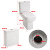 Modern Bathroom Square Toilet Close Coupled WC Soft Close Seat Short Projection