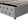 Ottoman Bed Frame Gas Lift Up Storage Bed King Size Grey Fabric Upholstered Bed