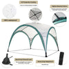 Large Outdoor Gazebo Dome Sun Shelter Party Tent for Garden Camping Shade