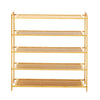 5 TIERS BAMBOO SHOE RACK FOOTWEAR ORGANISER WOODEN STORAGE SHELVES STAND