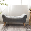 Modern Rolled Arm Bench Bed End Ottoman Sofa Seat Footrest Bedroom Entryway