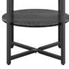 2 Tier Small Sofa Side Table Coffee End Round Black Shelf Living Room Bedroom
