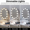 Hollywood Vanity Makeup Mirror LED Light Dimmable Oval Mirror Table Touch Smart