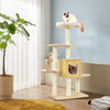 143 cm Cat Tree 4 Levels Cat Tower Kitten Activity Center w/ Scratching Posts