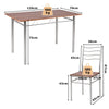 5PCS Dining Table Set Breakfast Kitchen Furniture Dinning Table with 4 Chairs