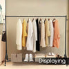6ft Heavy Duty Clothes Rail Display Garment Rack Dress Hanging Shoes Shelf Stand