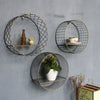 Industrial Metal Wire Folating Wall Shelves Unit Storage Display Shelf Art Decor