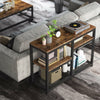 Media Console Entertainment Center Rustic Sofa Entryway Table with Storage Shelf