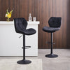 2 Pcs Bar Stools Bar Chair Breakfast Stools Kitchen Leather Adjustable Swivel