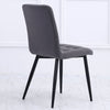 4pcs Velvet Dining Chairs Kitchen Dinning Room Padded High Back Seat Metal Legs