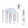 Nest of 3 Tempered Glass Nested Tables Side End Lamp Sofa Tables Living Room