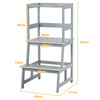 Kids Kitchen Step Stool 2-Step Toddler Standing Tower with 4-Side Safety Rail