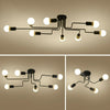 Retro Industrial Chandelier Steampunk Semi Flush Mount Ceiling Lighting Fixtures