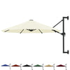 Wall-Mounted Parasol & Metal Pole Umbrella Patio Parasol Garden Umbrella
