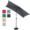 3m Rectangle Garden Banana Sun Parasol Patio Sun Shade Umbrellas Tilt Crank Kits