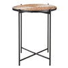 Table Rattan Design Metal Side Coffee Tray Table With Removable Top Living Room