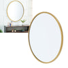 Industrial Gold Round Wall Mirror 20in Home Bathroom Wall Mounted Vanity Decor