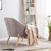 Modern Fabric Linen Armchair Upholstery Living Room Reception Chair Single Sofa