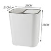 2 In 1 Trash Can Kitchen Living Room 12L Recycling Rubbish Separate Waste Bin