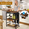 3-Tier Rolling Trolley Cart Utility Organiser Shelves with Lockable Wheels &Tray