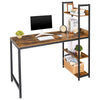 Industrial Metal Computer Desk Office/Study Desk Table with 3-layer Storage Rack
