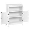 Bathroom Storage Cabinet Shelf Cupboard Unit Free Standing Furniture MDF White