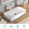 Bathroom Corner Ceramic Vessel Sink Vanity Porcelain Bowl Basin W/ Pop-up Drain