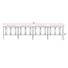 4 Panels Steel Decorative Garden Fence Lawn Border Edge Landscaping Interlocking