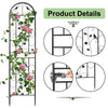 2 Expanding Metal Garden Trellis Climbing Vine Potted Climbing Backdrop Standing