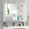 3 Doors Mirrored Wall Mounted Bathroom Cabinet with Shelf Storage Furniture NEW