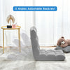 Adjustable 5 Level Folding Lazy Floor Sofa Chair Velvet Lounger Seat Tatami Grey