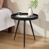 Round Side Table Wooden Coffee Table Tripod End Table Nightstand Living Room