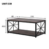 Coffee Table Industrial Tea Table with Storage Shelf Living Room Furniture Side