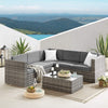 RATTAN GARDEN FURNITURE CORNER SET SOFA COFFEE TABLE PATIO OUTDOOR WICKER