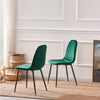 Dining Chairs 2/4/6pcs Modern Suede/Velvet Back Sturdy metal Legs Office/Cafe