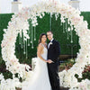 Jumbo White Circle Metal Wreath Backdrop Stand Wedding Backdrop Party Stage Kit