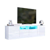 TV Unit Cabinet 180cm Width LED Light High Gloss with 2 Door 4 Drawers Sideboard