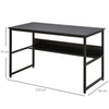Computer Desk Laptop Study Table Workstation w, Storage Shelf Metal Home Office