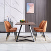 Dining Table & Chairs Set 4/6 Velvet Fabric Padded Seat Kitchen Furniture