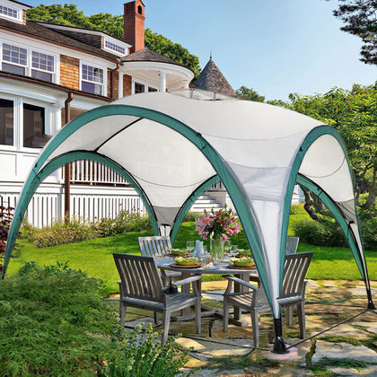 Large Outdoor Gazebo Dome Sun Shelter Party Tent for Garden Camping Shade