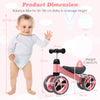 Baby Balance Bike 4 Wheels Toddler First Bike No Pedal Infant Baby Walker Riding