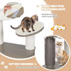 2-in-1 Modern Cat Tree Tower w/ Cat Condo Cat Litter Box Enclosure w/ Top Perch