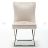 Vanquish Premium Button Back Velvet Dining Chair Brampton Cross Legs Chrome 2023