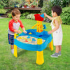 Kids Sand and Water Table 18 Pcs Children Beach Activity Toy Set W/Umbrella Hole