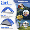 2-in-1 Instant Pop-up Tent Double-Layer Camping Tent W/ Detachable Sun Shelter